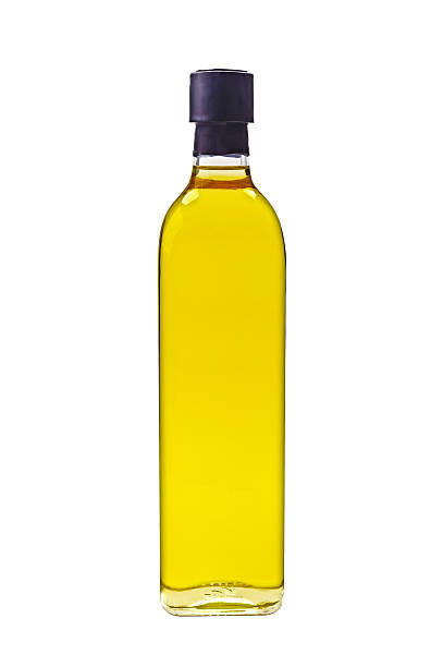 istock Olive oil bottle on white background 489003263