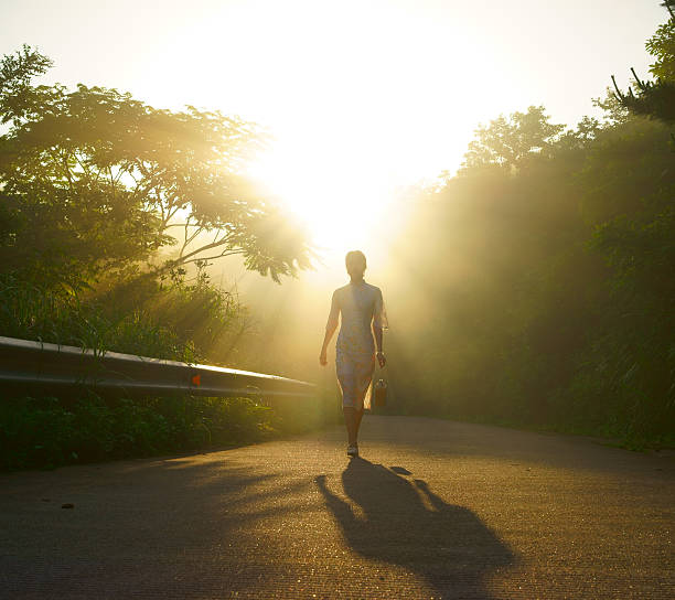 istock Woman walks the trail 489003274