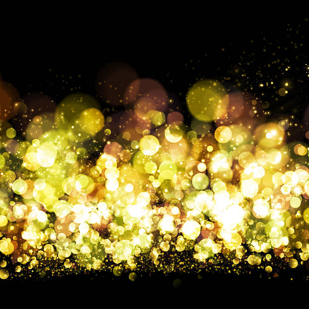 gold glitter bokeh-hintergrund - black background backgrounds textured textured effect stock-grafiken, -clipart, -cartoons und -symbole