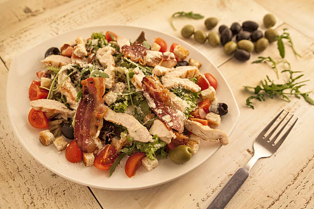 istock Dinner Salads with Poultry and Meats 489004121