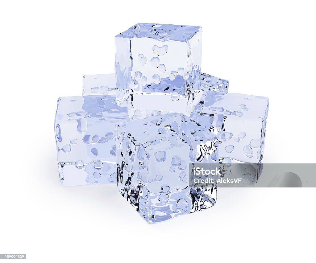 Cubos de gelo - Foto de stock de Azul royalty-free