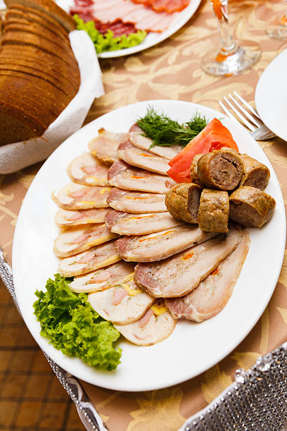 istock Dish with sliced meat products 489006688