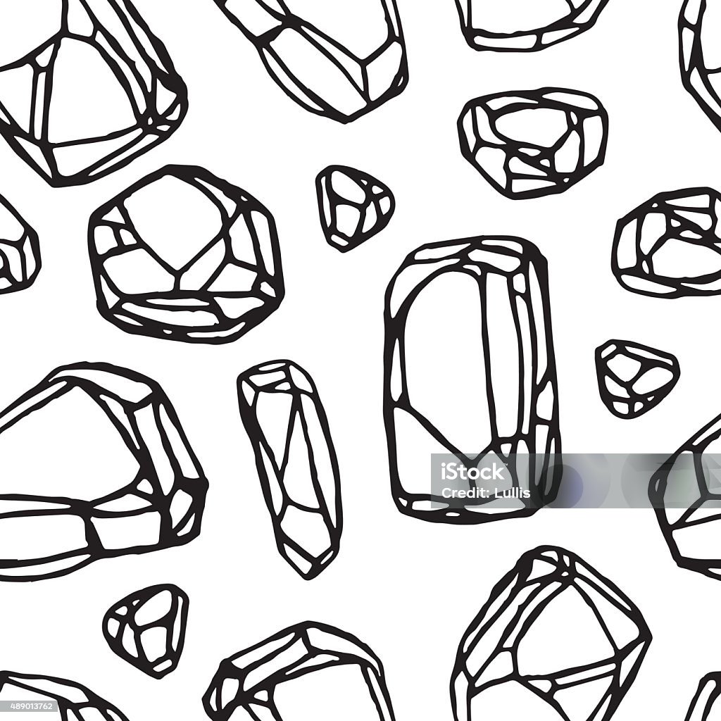 Simple Crystal Pattern Crystal Stone Seamless Pattern Stock Illustration - Download Image Now ...