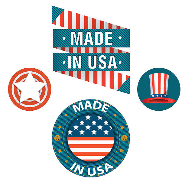 made in usa 벡터 라벨 - buy usa american culture made in the usa stock illustrations