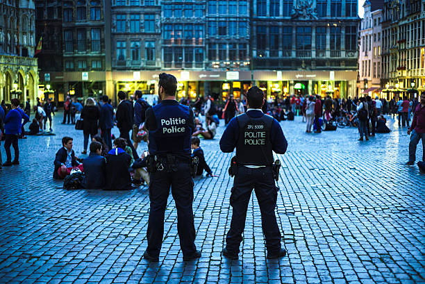 Touristen auf der Grand-Place in Brüssel. – Foto
