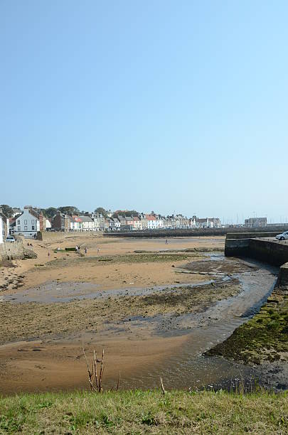 海岸で anstruther - scotland fife firth of forth waterbreak ストックフォトと画像