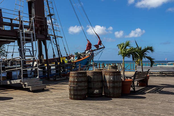 Commercial pirate ship stock photo