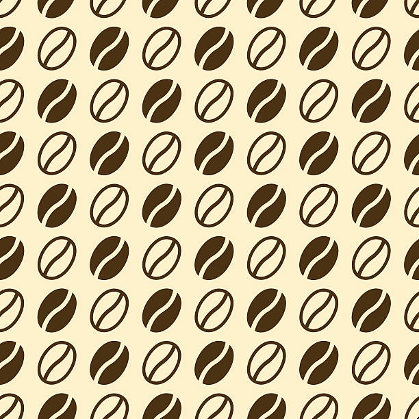bezszwowe tekstura ziaren kawy. kontur, grafiki. - backgrounds brown close up cutting stock illustrations