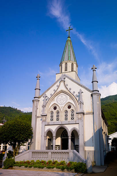 istock Catholic Church - Tsuwano, Japan 489034310