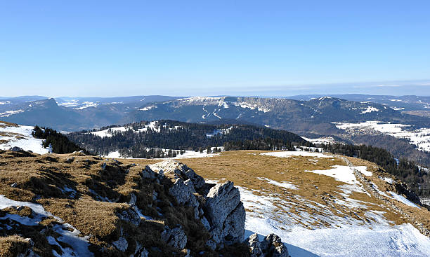 The Swiss Jura mountain range in Winter