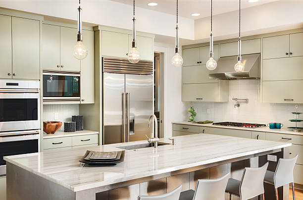 istock Beautiful Kitchen in New Luxury Home 489036600