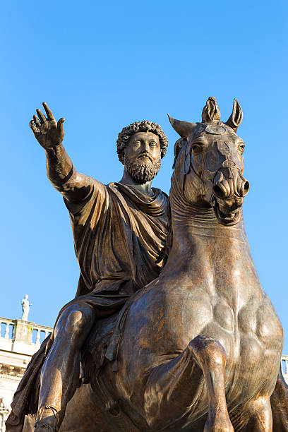 istock Marcus Aurelius statue on Capitoline Hill in Rome, Italy 489040780