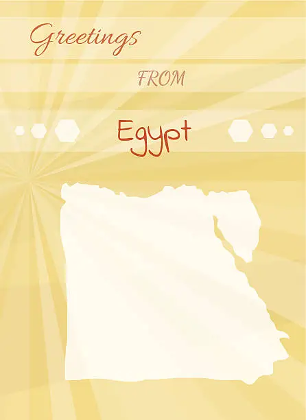 Vector illustration of greetings from egypt