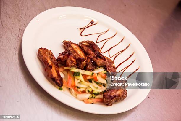 Lamb Chops With Vegetables Stock Photo - Download Image Now - Chard, Meat Chop, Tomato