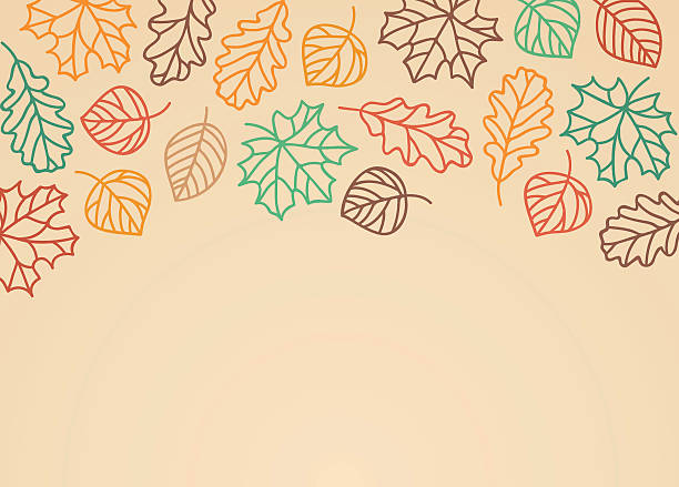 Fall Leaves Background Fall leaf background with space for your copy. autumn orange maple leaf tree stock illustrations