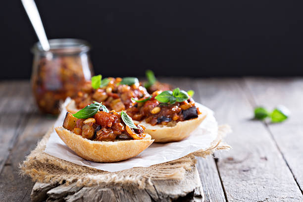 istock Eggplant and tomato caponata 489043874