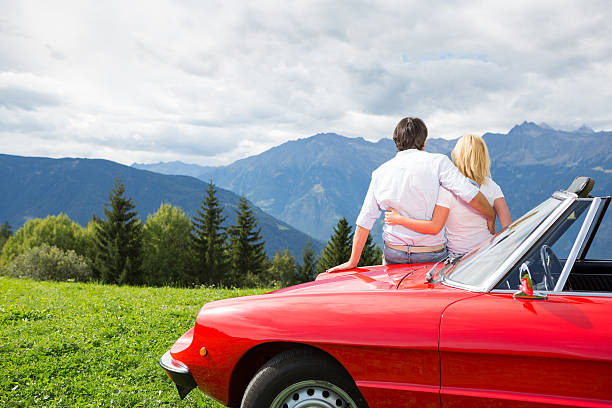 istock Young couple relaxing on a cabriolet 489045323
