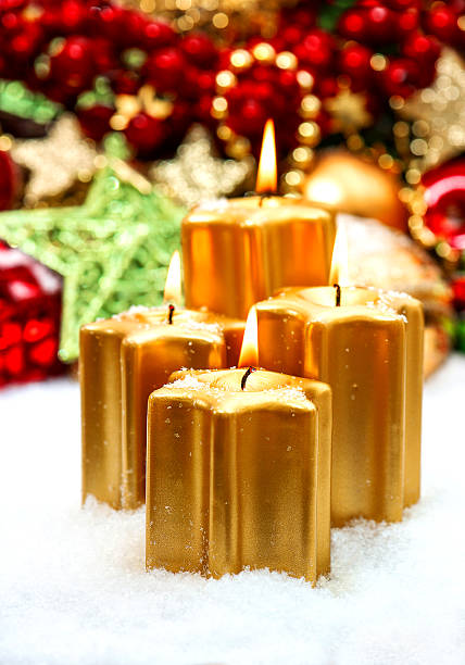 istock festive advent decoration with four burning candles 489045665