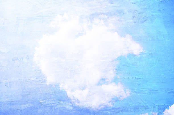 istock Retro blue sky and cloud picture with distressed effect 489081635