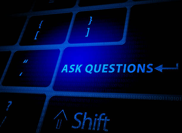 perguntar pergunta botão no teclado do computador - faq connection computer keyboard learning imagens e fotografias de stock