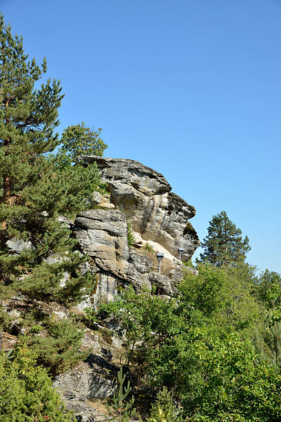 istock Stone formation with the shape of human head 489082144
