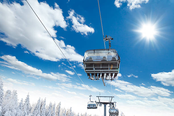 istock Skier sitting at ski lift 489082532