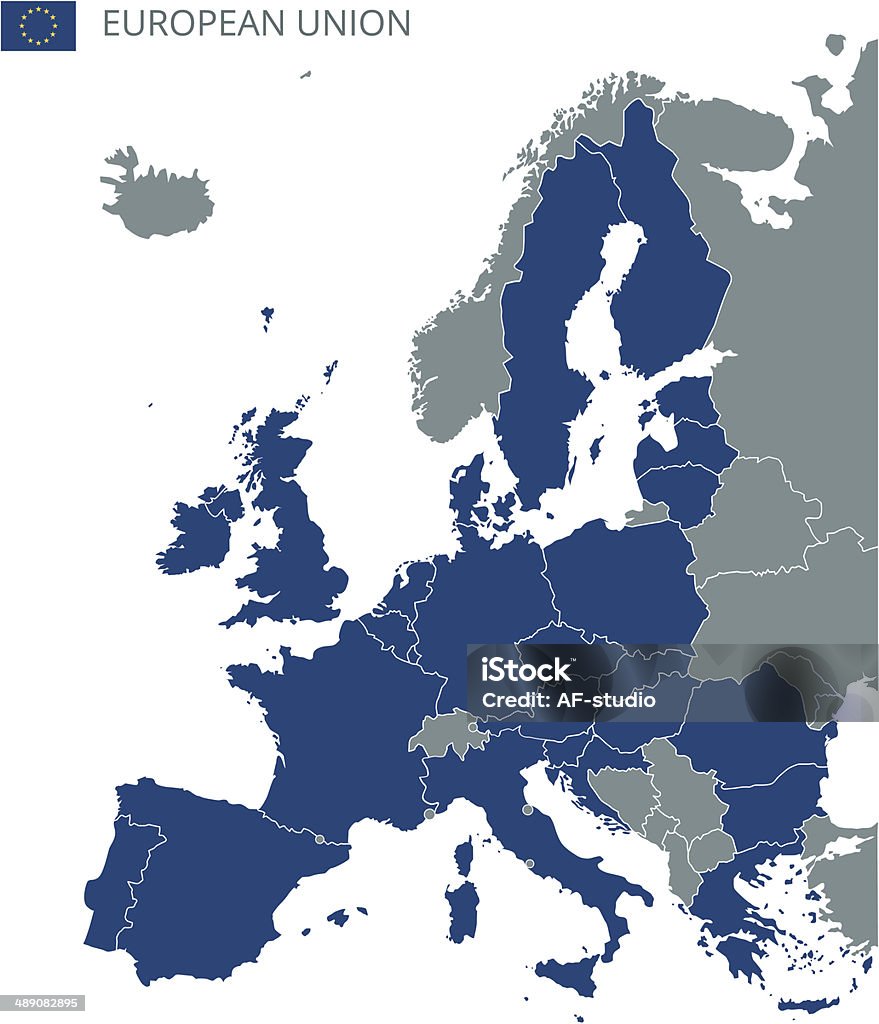 The Map of European Union Map of European Union. All country is on separate named layer, for example: UK, Denmark, France... etc. Even small like: Vatican, Liechtenstein, San Marino, Monaco and Andora Map stock vector