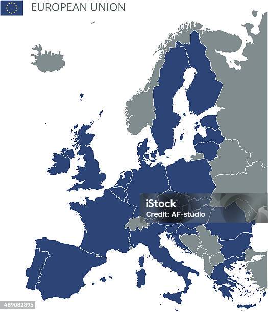 The Map Of European Union Stock Illustration - Download Image Now - Map, Europe, European Union