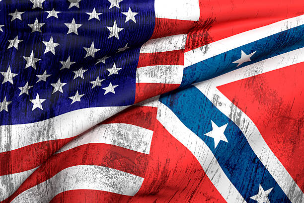 usa and confederate flag