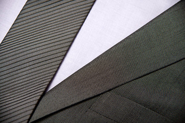 istock Shirt and jacket lapel with a necktie 489086687