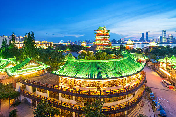 istock nanchang tengwang pavilion at night 489087064