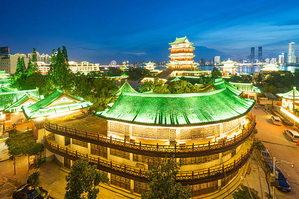 istock nanchang tengwang pavilion at night 489087216