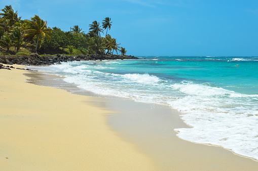 Hermosa playa tropical sobre el mar Caribe, Nicaragua photo