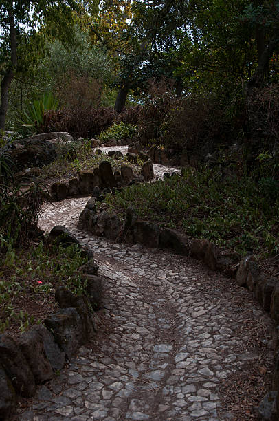 istock Winding cobbled path of Cascais Park 489087588