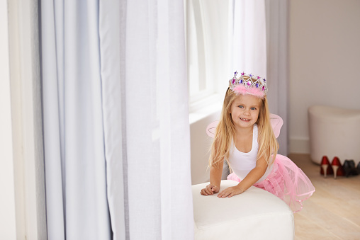 Cropped shot of a little girl wearing a fairy princess costume