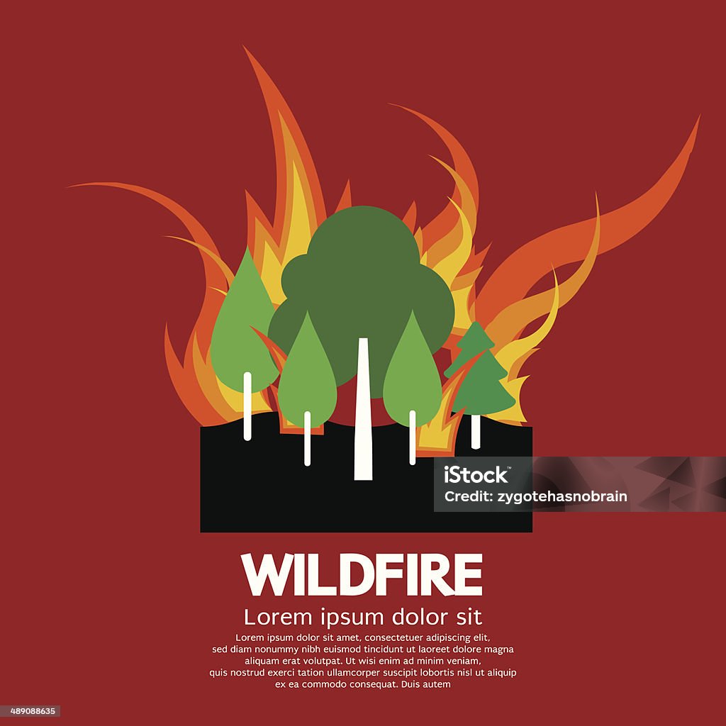 Wildfire Vector Simple Wildfire Stock Illustration - Download Image Now - Arson, Backgrounds ...