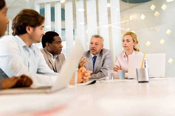istock Business colleagues discussing on a meeting at office. 489090134