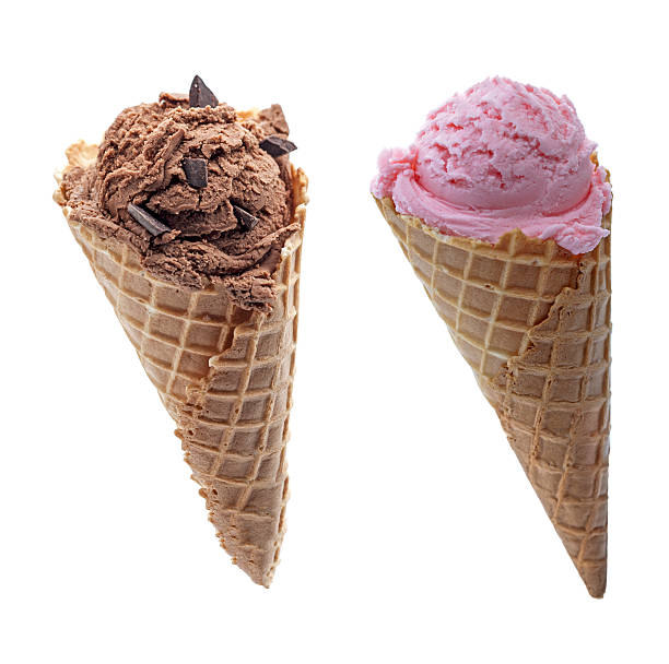 istock Chocolate and pink ice cream 489091100