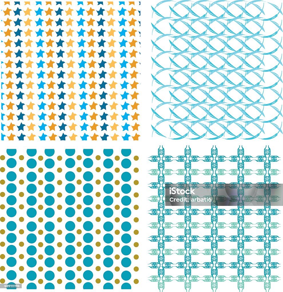 Pattern Vector Set Pattern Vector Set Stock Illustration - Download Image Now - 2015, Blue ...
