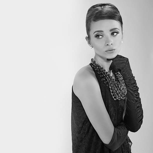 istock beautiful young woman in retro style 489111594