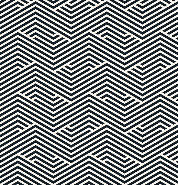 striped geometric pattern seamless monochrome striped geometric pattern zigzag stock illustrations