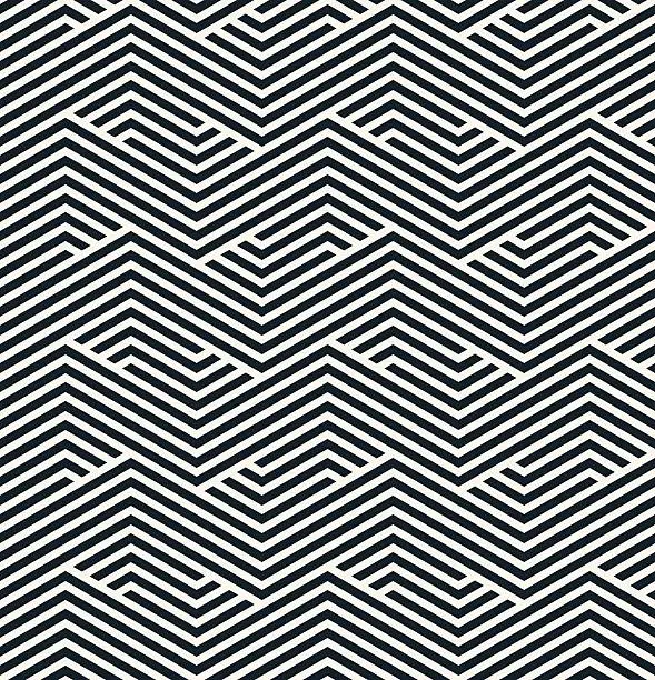 Vector illustration of striped geometric pattern