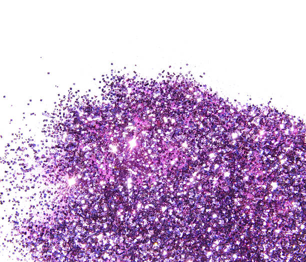 istock Purple glitter sparkle on white background 489112898