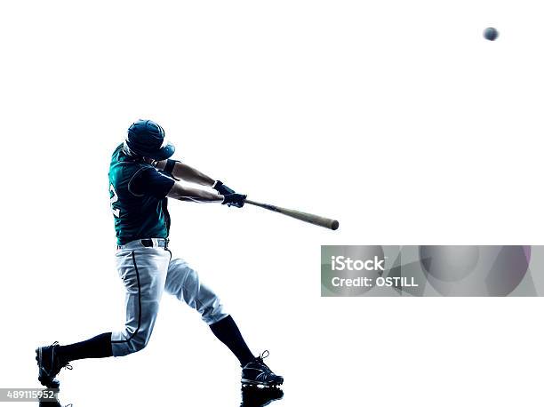 Photo libre de droit de Homme Silhouette Isolé Joueur De Baseball banque d'images et plus d'images libres de droit de Joueur de baseball - Joueur de baseball, Baseball, Balle de baseball