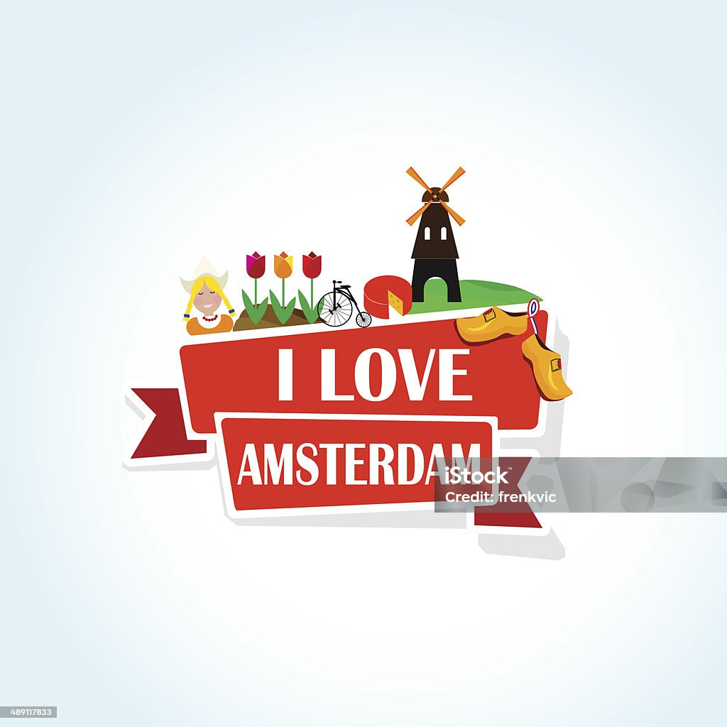 Love アムステルダム - アイコンのロイヤリティフリーベクトルアート