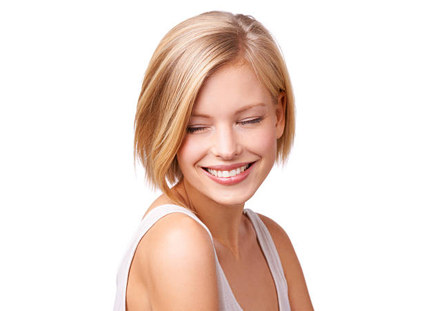 Studio shot of a gorgeous young blond woman