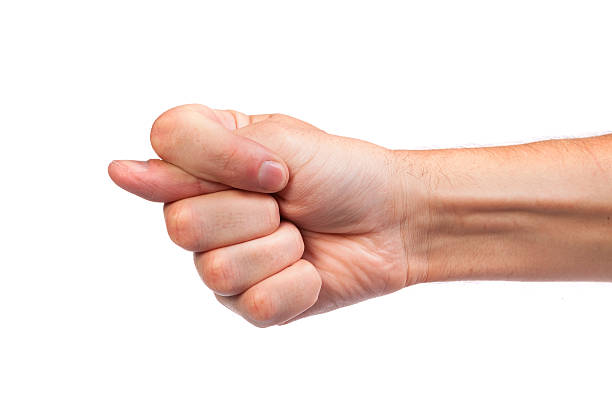 istock Hand is showing a fig sign isolated on white 489119585