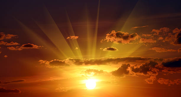 istock Beautiful red sunset in sky 489119684