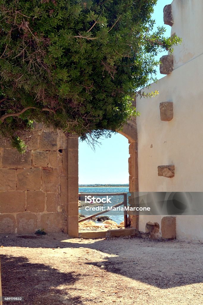 Sicily, Italy. Tonnara by Vendicari Sicily, Italy. Tonnara of Vendicari 2015 Stock Photo