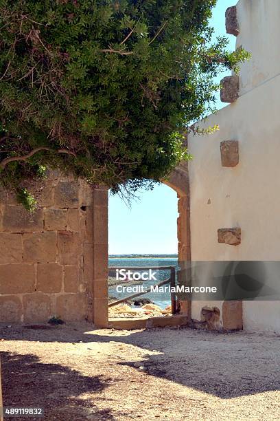 Sicily Italy Tonnara By Vendicari Stock Photo - Download Image Now - 2015, Architectural Feature, Architecture